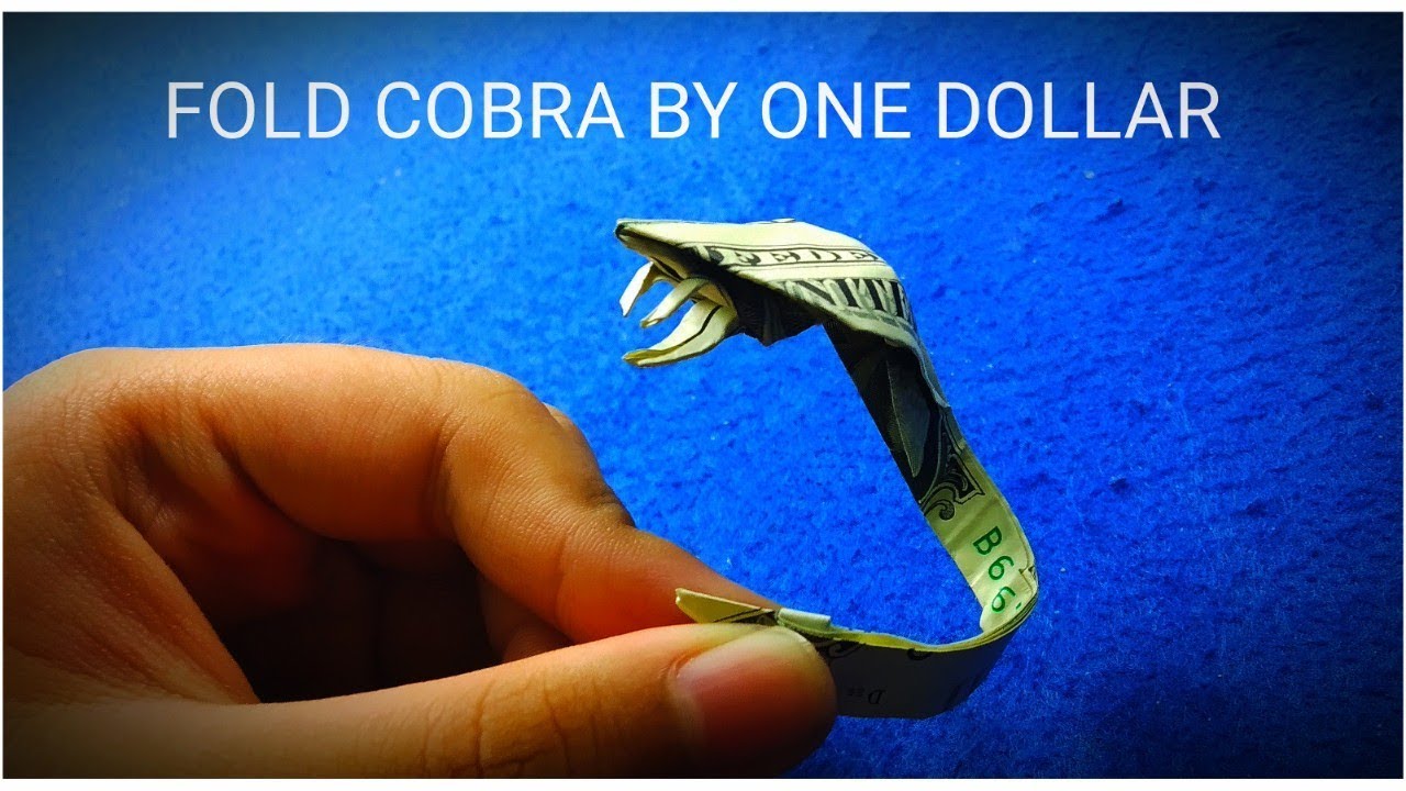 How to fold cobra with one dollar|Origami Dollar
