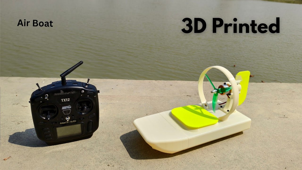 🚤 3D Printed RC Air Boat: Precision Assembly & First Test 🌊 @INDIRC1