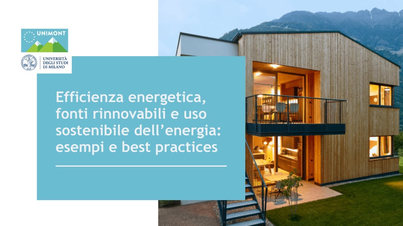 Efficienza energetica, fonti rinnovabili e uso sostenibile dell&rsquo;energia: esempi e best practices