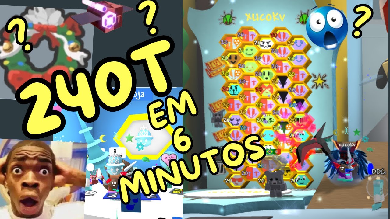 240 TRILH&Otilde;ES de P&oacute;len em 6 Minutos! FARM ABSURDO no Bee Swarm Simulator 😱 #roblox #beeswarmsimulator