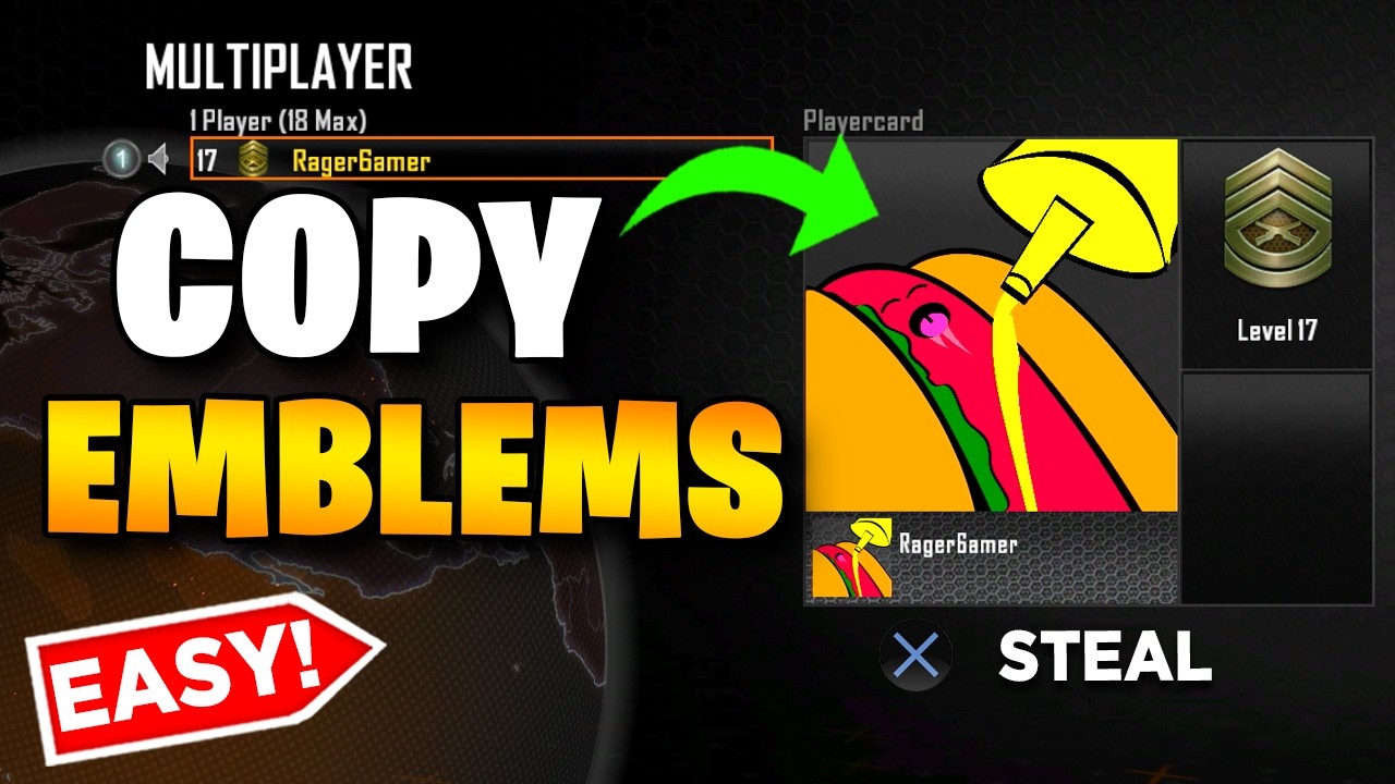 Глитч на копирование ЛЮБОЙ эмблемы в Black Ops 2 *после патча*! Как украсть пользовательские эмбл...