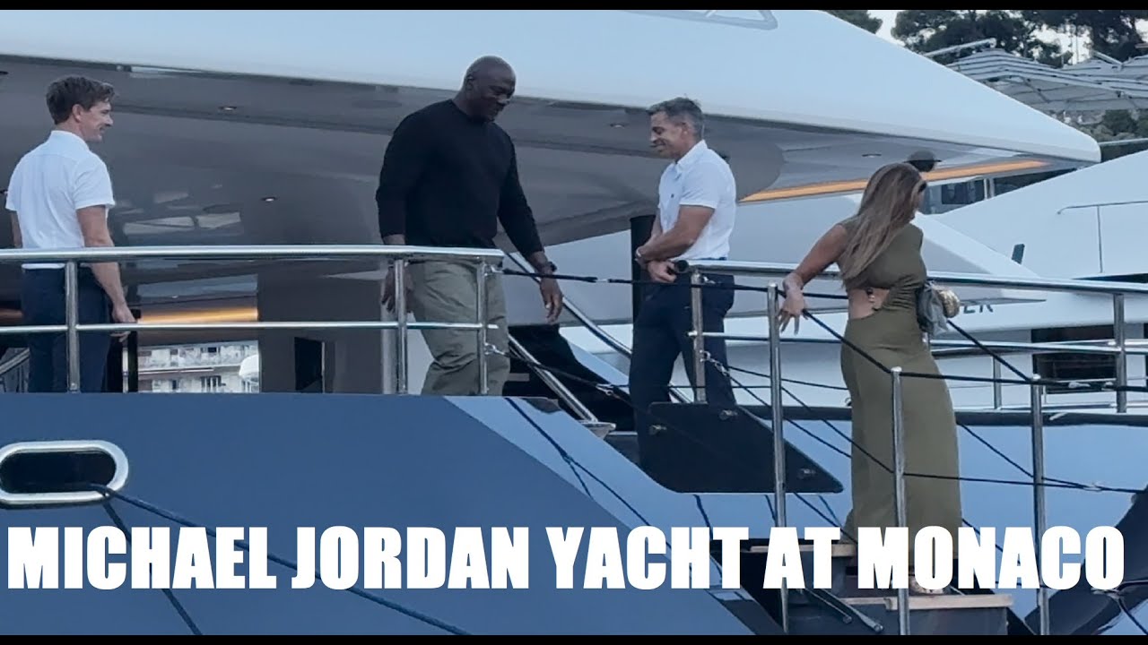 MICHAEL JORDAN AT MONACO IN HIS $115M YACHT M'BRACE 2025 | SUPER YACHTS LIFE #monaco #fyp #jordan