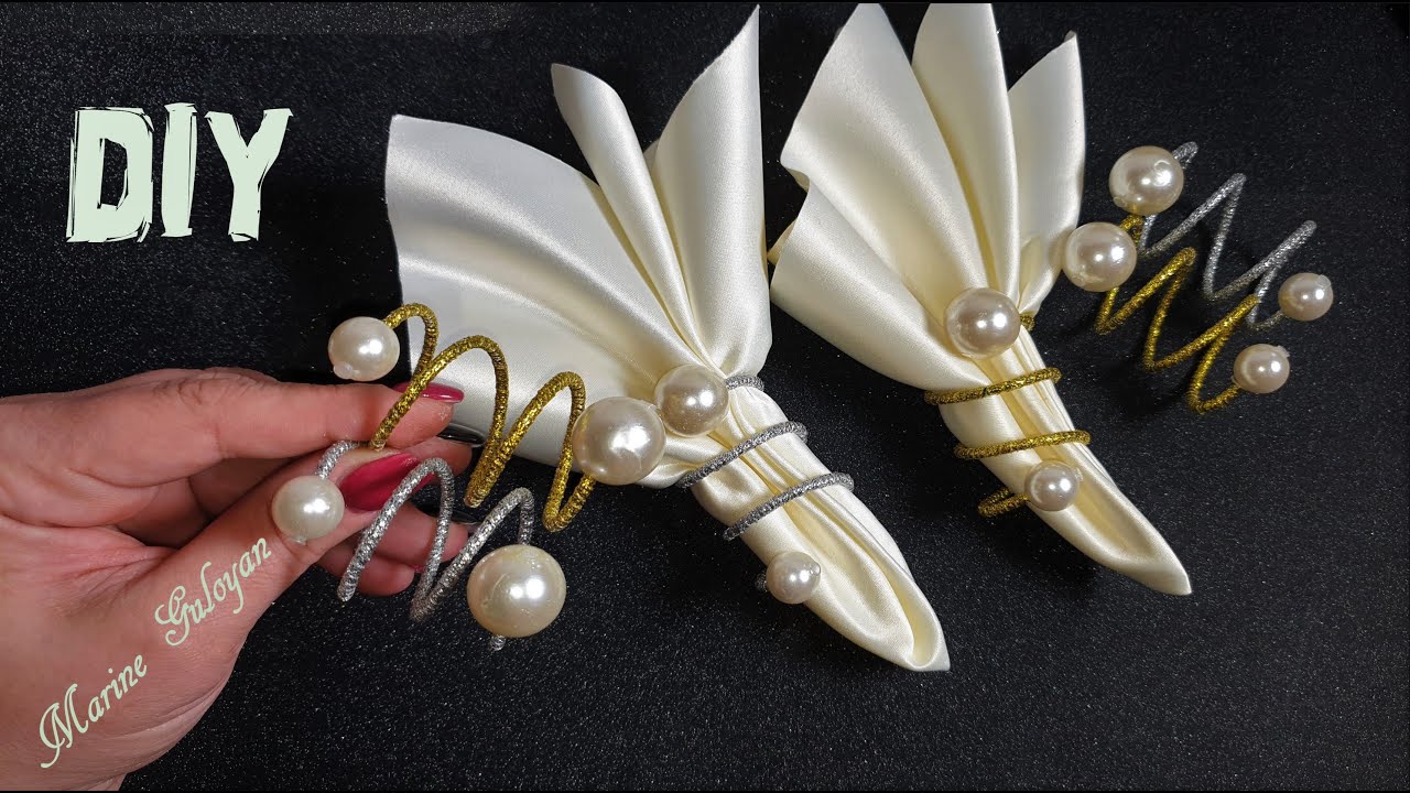Кольца для салфеток +как правильно сложить салфетки napkin rings#Marine_DIY_Guloyan