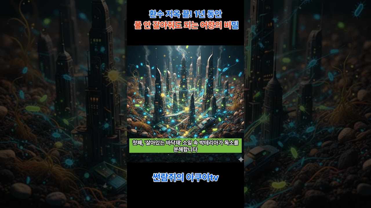 환수 지옥 끝 1년 동안 물 안 갈아줘도 되는 어항의 비밀 #무환수어항 #환수 #물생활 #어항관리