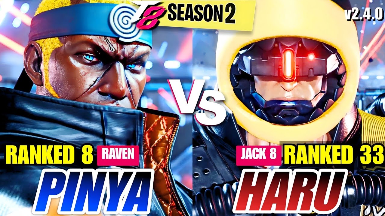 T8 | Pinya (Raven) vs Haru (Jack-8) | Tekken 8 High Level Matches