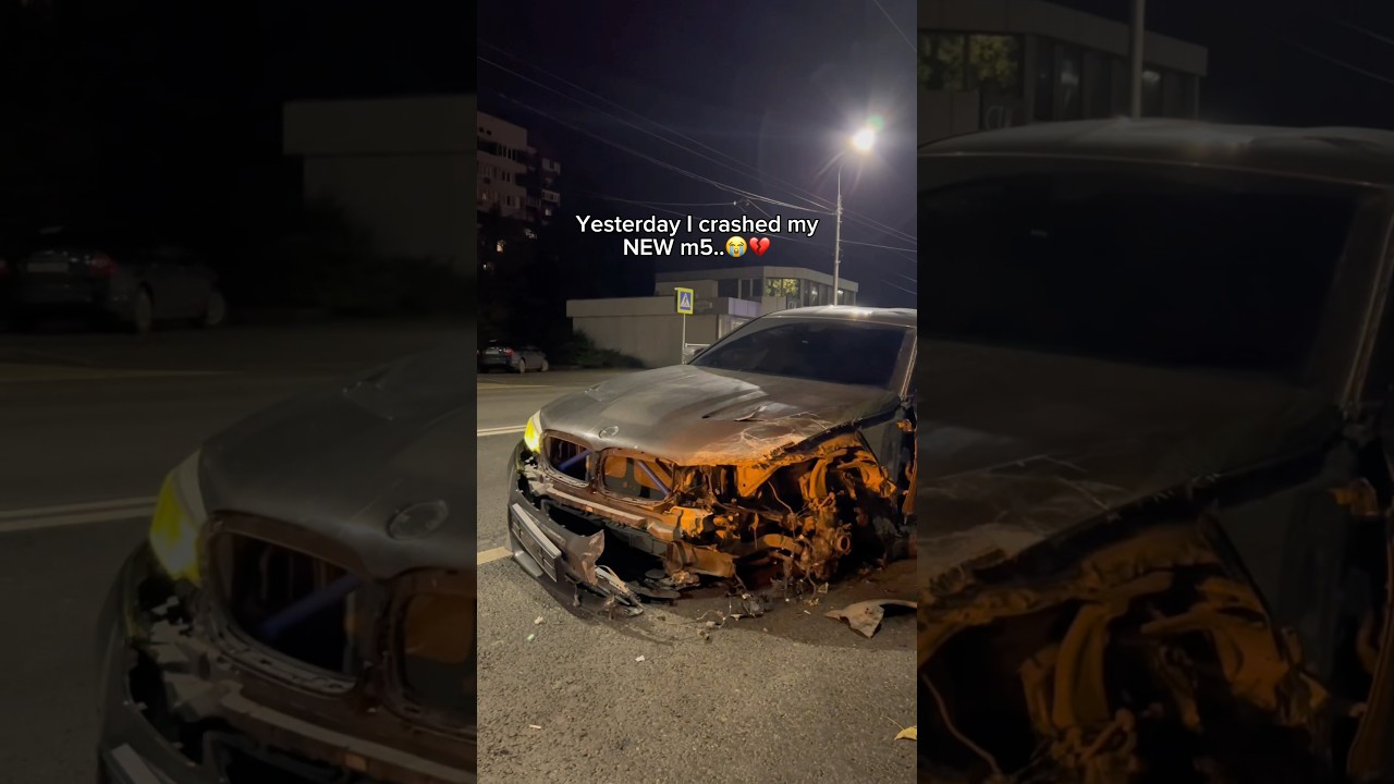 I CRASHED my NEW BMW M5..😭💔 #bmw