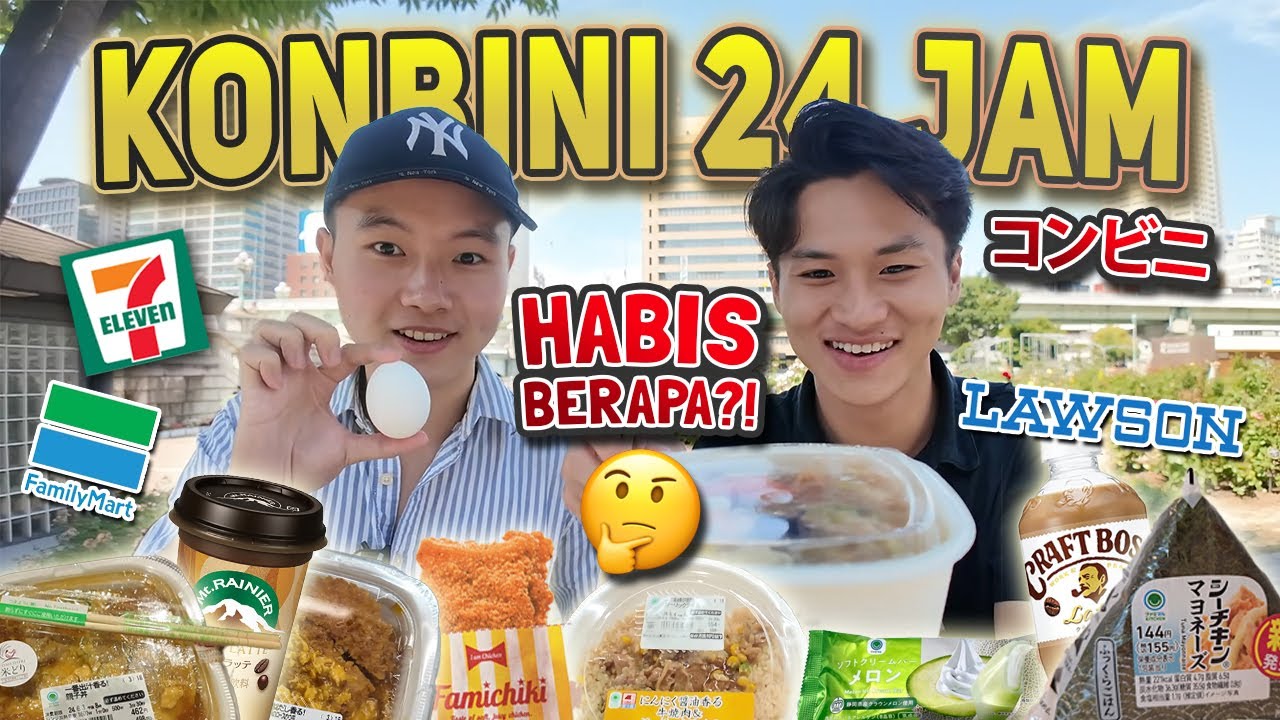Seharian CUMAN Boleh Makan dari MINIMARKET JEPANG😱🇯🇵 Kira-kira Habis Berapa Buat Makan Seharian🤔⁉️