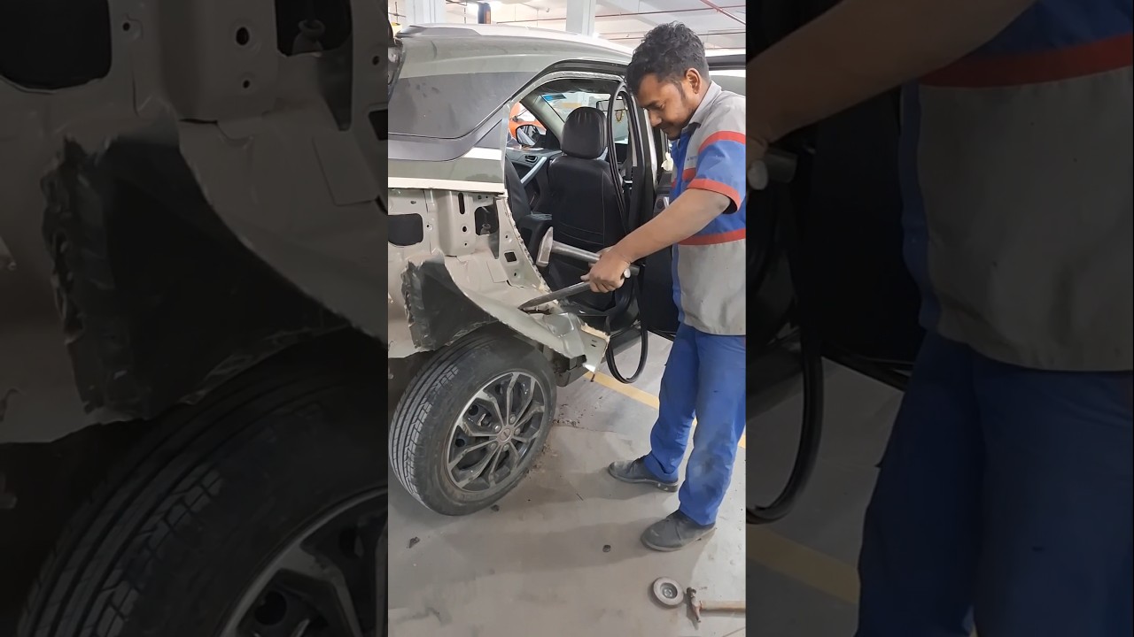 Amazing job Tata Nexon Quarter panel Cutting #automobile #car #shortvideo #shortfeed #shorts