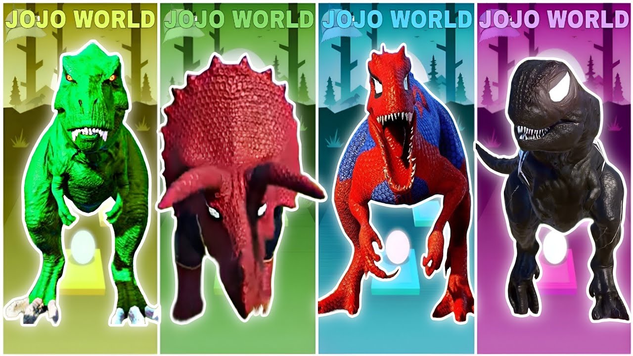 🦕JurassicWorld 🔥Dinosaur SuperHero 🆚Triceratops 🆚Dinosaur Spider Man 🆚T Rex Venom 1 Coffin Danc