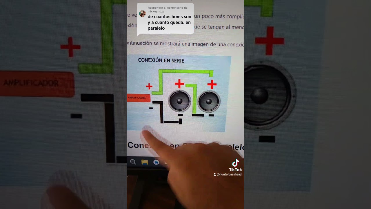 Conexi&oacute;n en serie y paralelo #caraudio #conexi&oacute;n