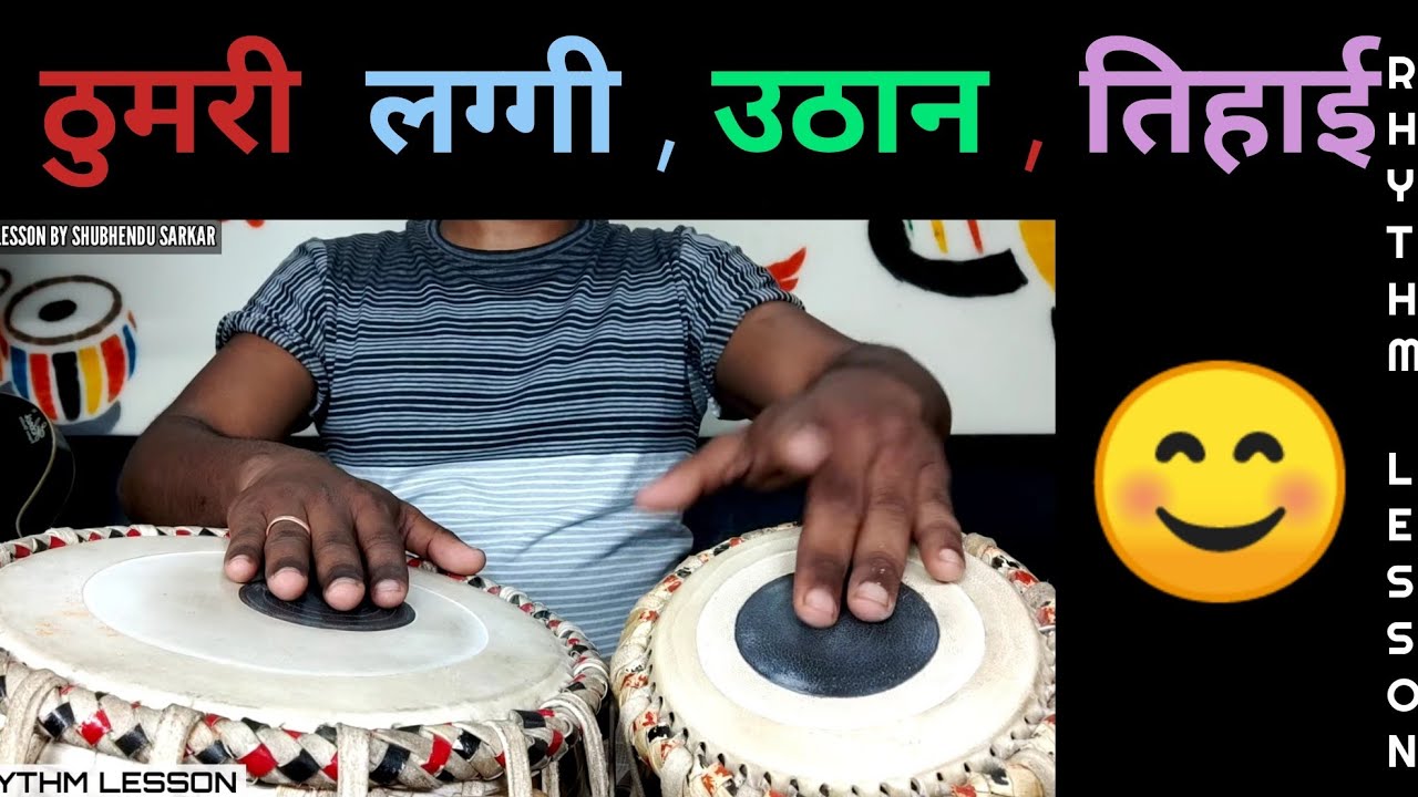 THUMARI//(Laggi)(Uthaan)(Tihai)(Solid Laggi)ठुमरी में लग्गी बजाएं Tabla Lesson By Shubhendu Sarkar.