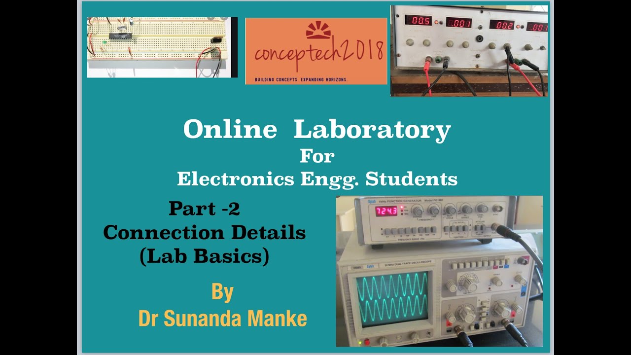 DCSupply, CRO , Function Generator and Breadboard Connection: online Electronics Laboratory Part -2