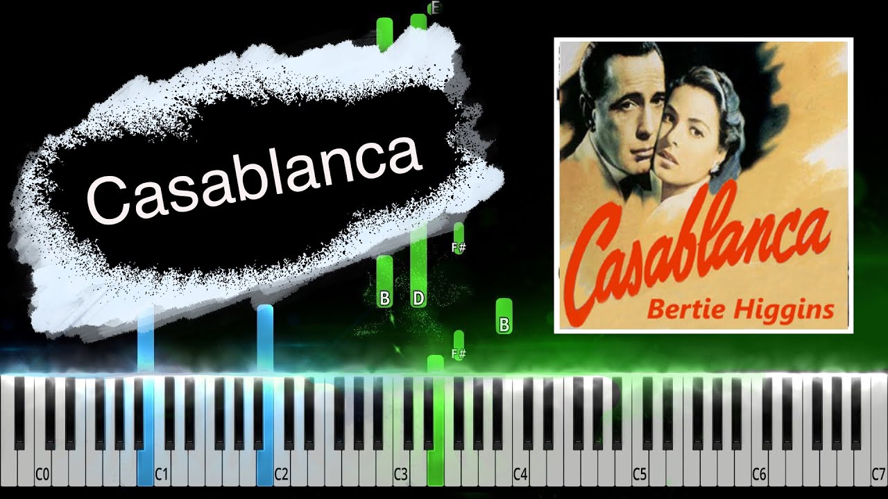 Bertie Higgins - Casablanca Piano Tutorial