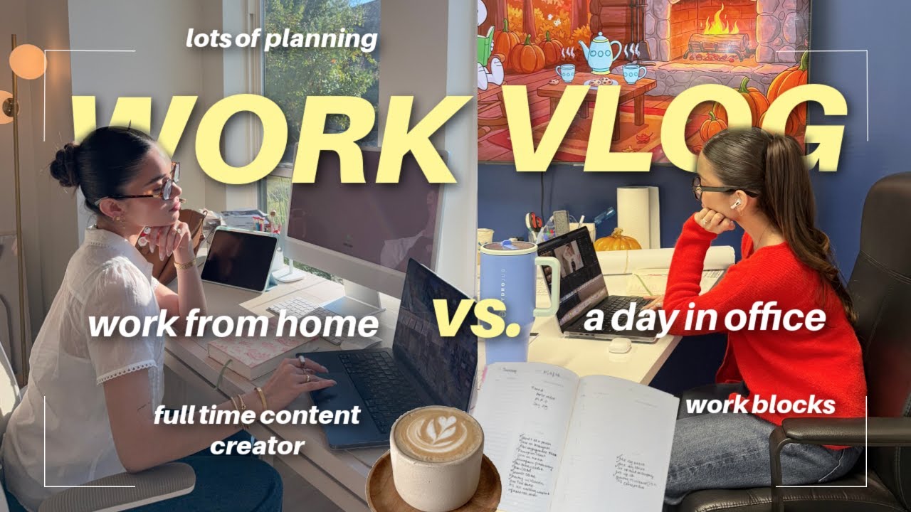 WORK VLOG 💻🧸 | 2 продуктивных дня из моей жизни, создание контента из дома, дни в офисе, работа н...