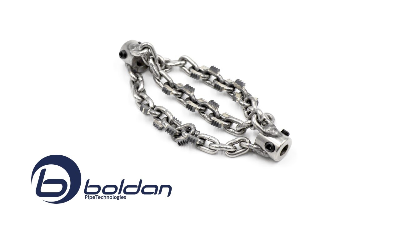Tigerchain from Boldan® grinding cured-in-place pipe.💥 Avlopssrenovering. חידוש ביוב. Rohrreinigung.