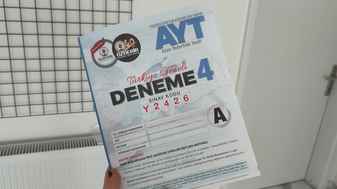 &Ouml;zdebir t&uuml;rkiye geneli AYT 4 yorumum | yks26 