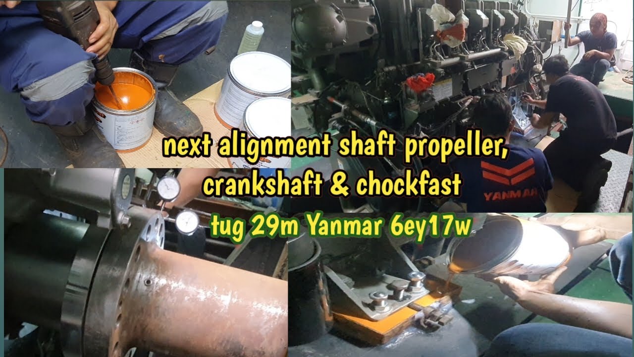 next alignment crank shaft, shaft propeller & chockfast tug 29m. @MustawaTV