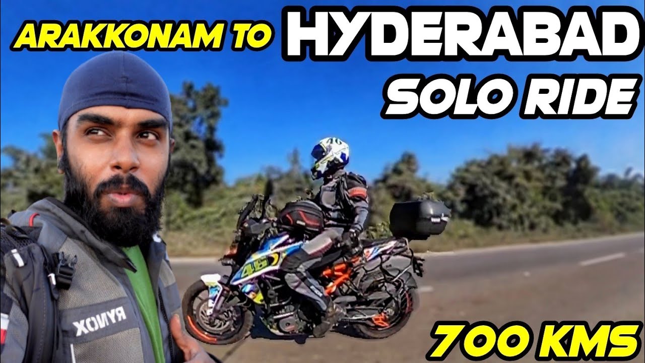 Solo Ride Day 1 - Arakkonam To Hyderabad In Duke 250 | 700 KMS | Prosti**tes On Highway| Drone Shots