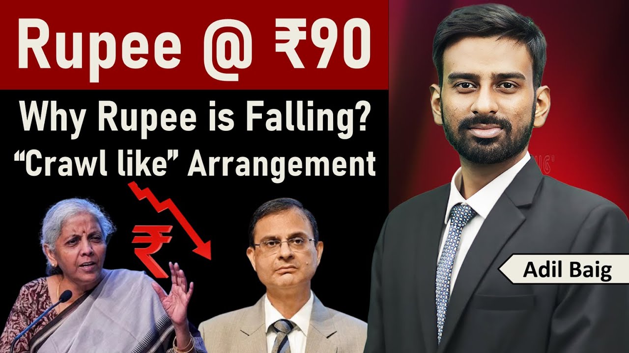 Why Rupee Hit ₹90 per Dollar? | Depreciation, RBI Strategy & IMF Crawl-Like Arrangement | Adil Baig