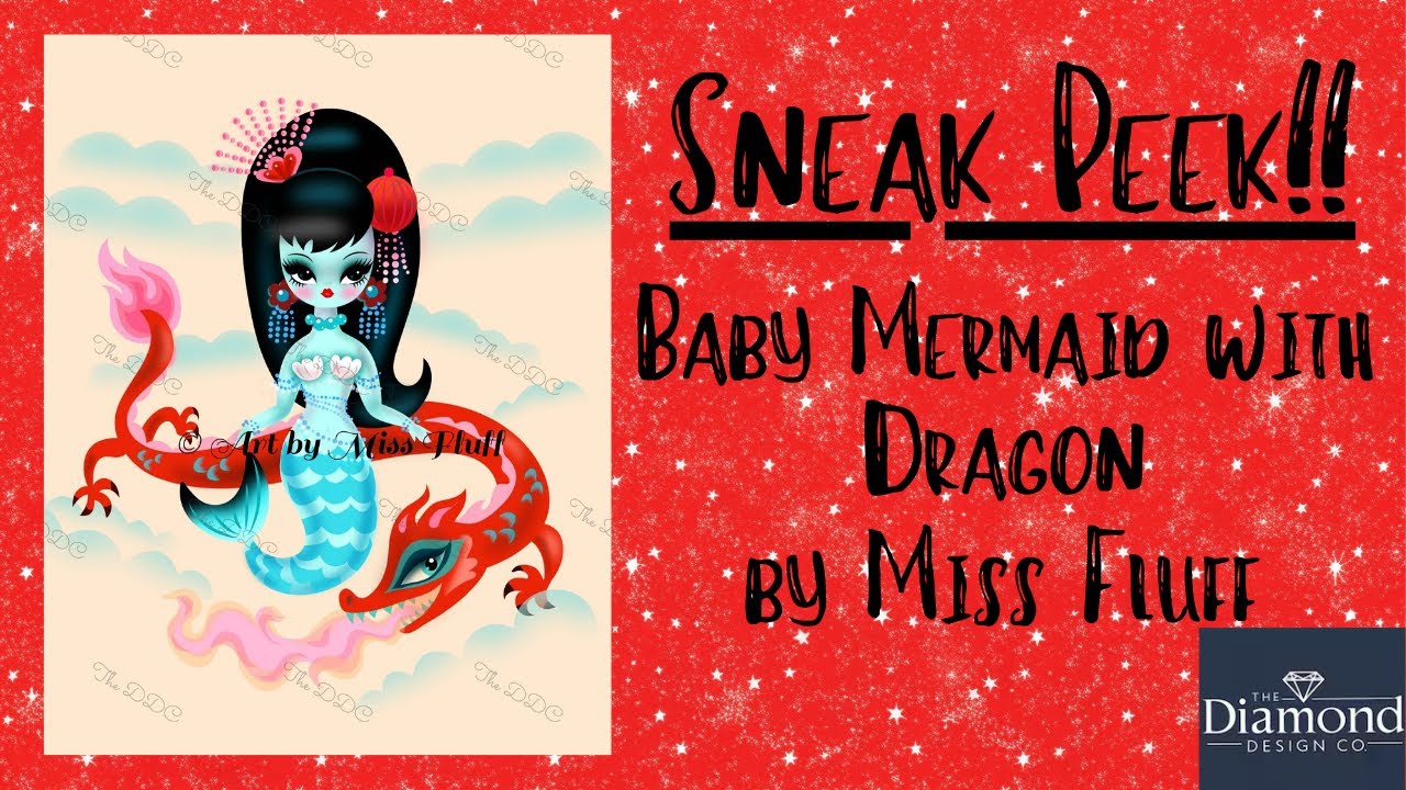 SNEAK PEEK! Baby Mermaid with Dragon 🧜‍♀️✨ by Miss Fluff | Diamond Design Co