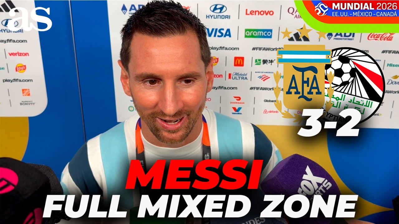 MESSI FULL MIXED ZONE INTERVIEW after his MAGIC PERFORMANCE in ARGENTINA 3-2 EGYPT | World Cup 2026