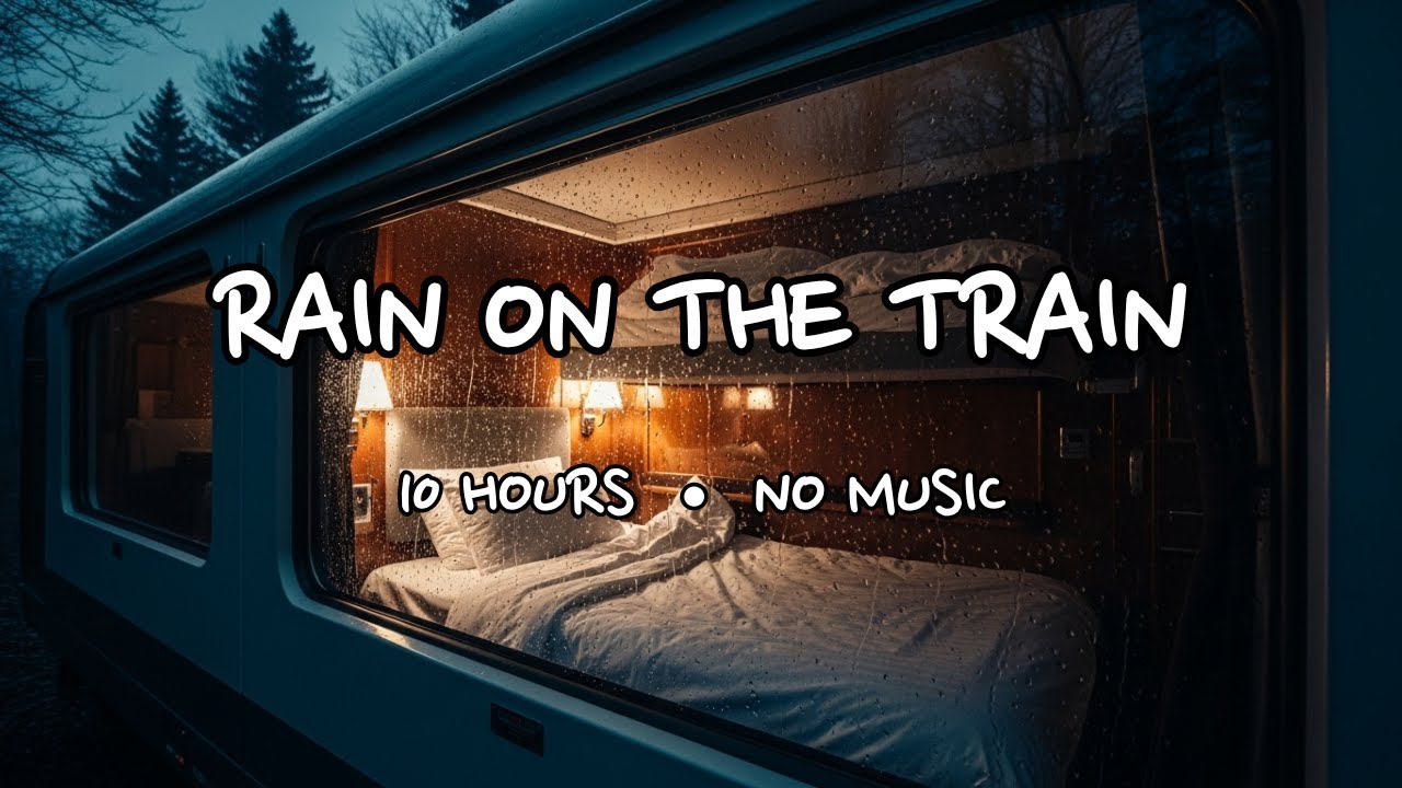 🌧️ Train Sleeper Cabin Rain Sounds 🚆🌧️ | Window Rain for Deep Sleep | 10 Hours (No Music)