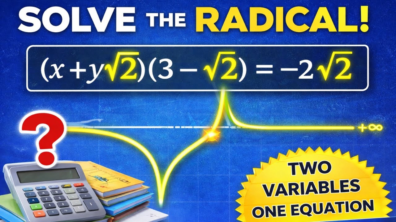 How do You Solve (x+y√2)(3-√2)=-2√2 Radical Equation with Two Variables  Rediscover Algebra