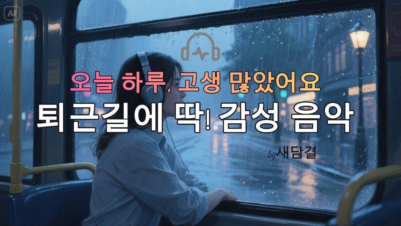 퇴근길에 듣기 좋은 감성 음악 🌙 비오는 밤, 마음이 편안해지는 플레이리스트🎵