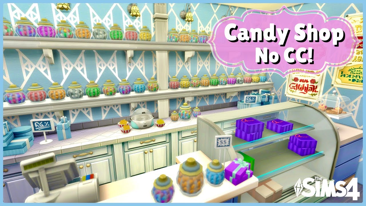 Candy Shop + Ice Cream Parlor + Apartments | The Sims 4 Speed Build | No CC!