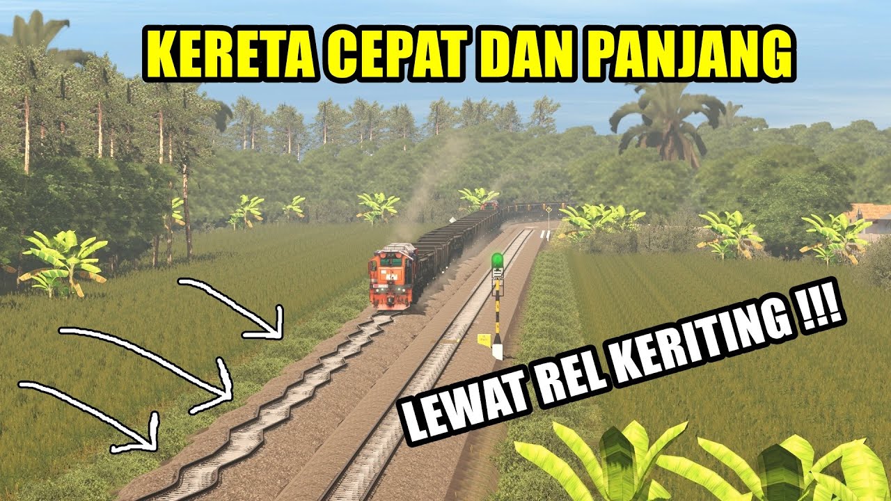 REL KERITING DILEWATI KERETA CEPAT DAN PANJANG || TRAINZ SIMULATOR INDONESIA