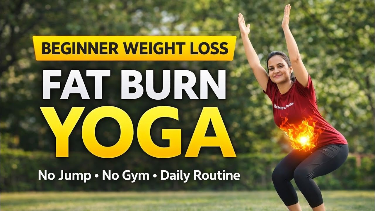 30 Min Beginner Fat Burn Yoga (Day1) | Safe Weight Loss Routine | H2YOGA Wellness Hub#yoga 