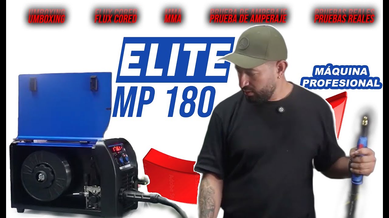 SOLDADOR ELITE MP 180 una MÁQUINA PROFESIONAL que nos SORPRENDIO! (Pruebas en flux cored y MMA)