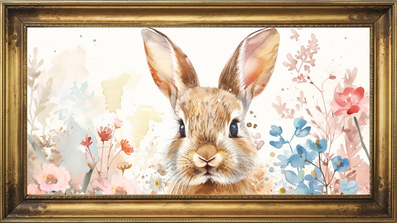 VINTAGE GOLD FRAMED FLORAL EASTER TRENDING  FRAME TV ART | 4K TV WALLPAPER | FRAME TV ART NO MUSIC