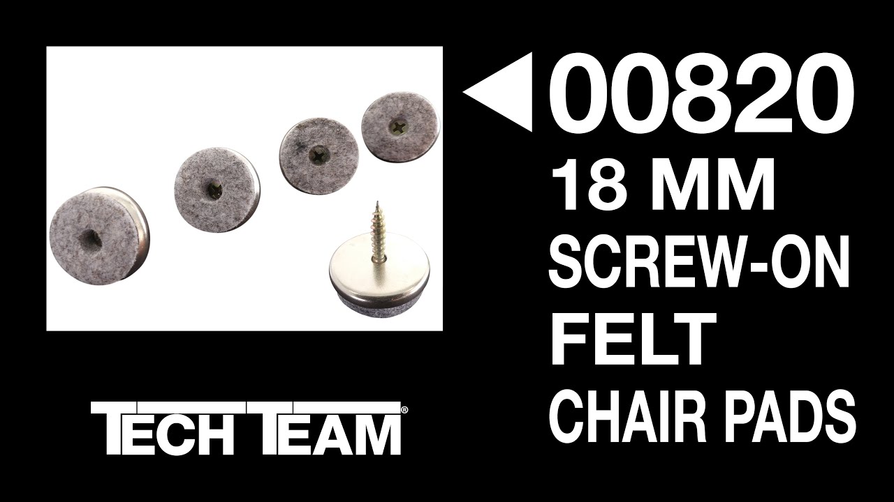 Tech Team 00820 Screw-On Felt Chair Glides