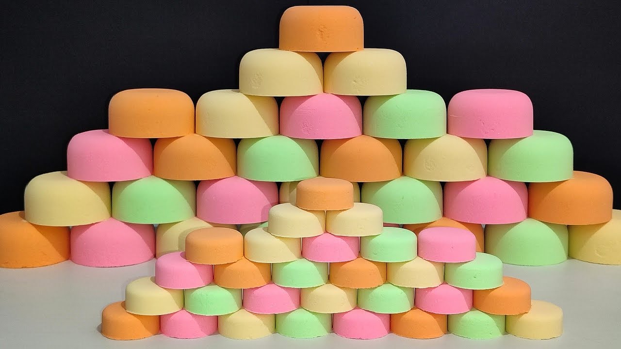 ASMR baking soda rainbow |pastel colors