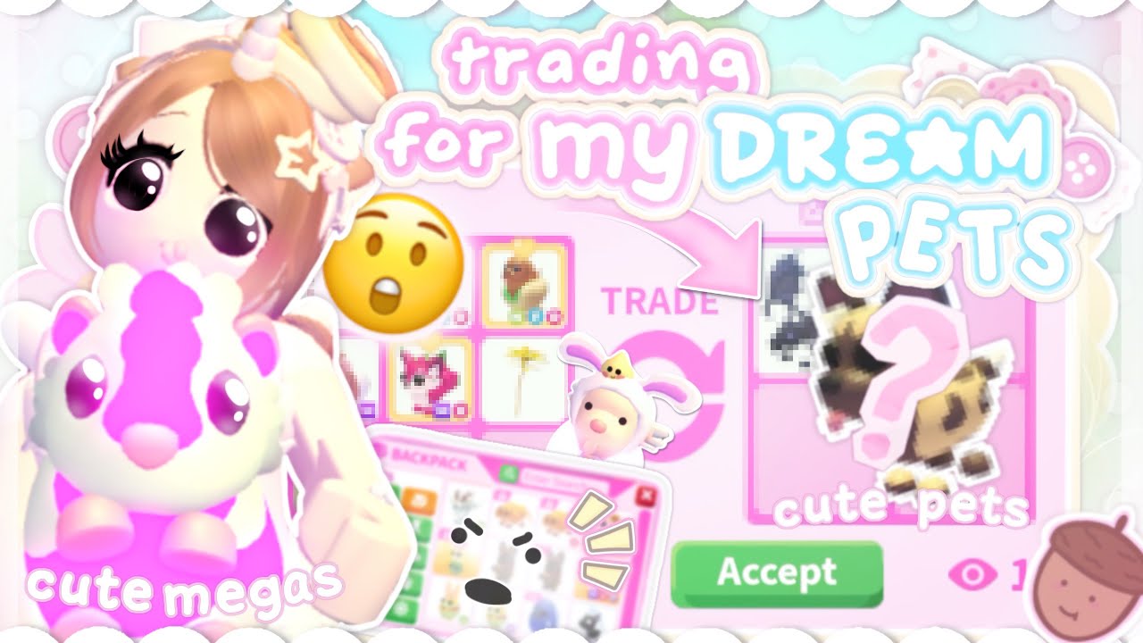  TRADING for my *DREAM* pets + adorable MEGAS  in Adopt me! ♡ #adoptme 