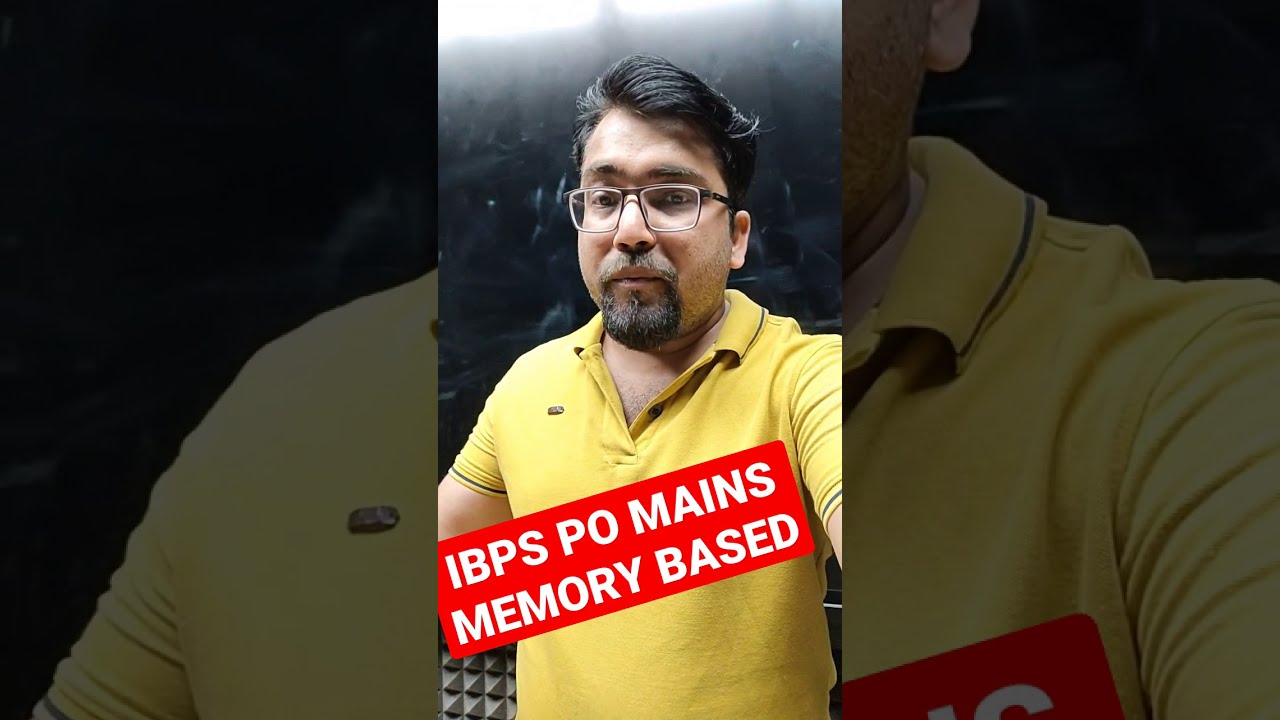 IBPS PO MAINS MEMORY BASED 2020