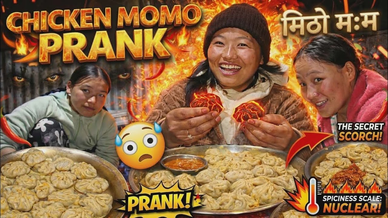 Today we made chicken momo:sister prank with me.😭😭😭😭मोमो बनायार गजबले खायौं ।