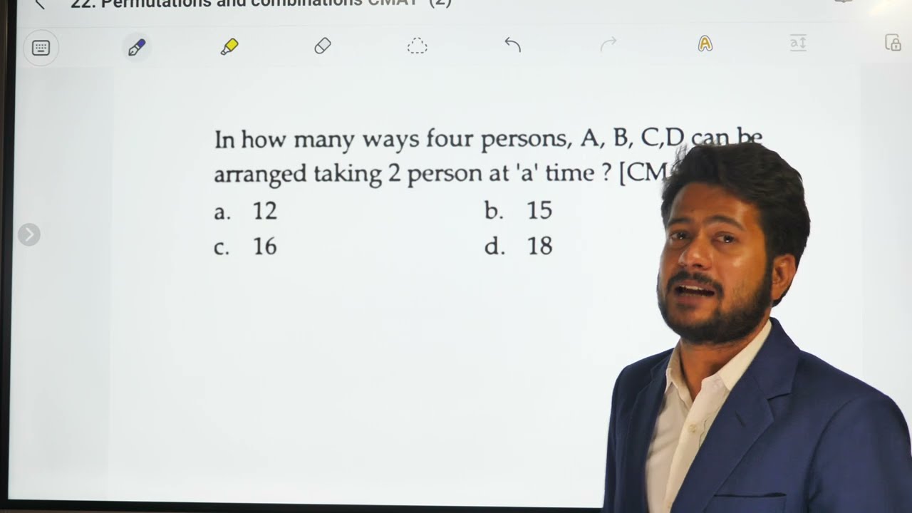 Permutation and Combination | CMAT Quantitative Ability | CMAT Online Class | CMAT Preparation Class
