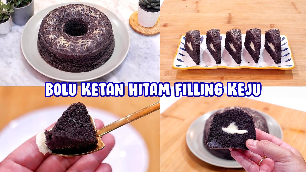 RESEP BOLU VIRAL !! BOLU KETAN HITAM FILLING KEJU TETAP EMPUK MESKIPUN SUDAH DINGIN