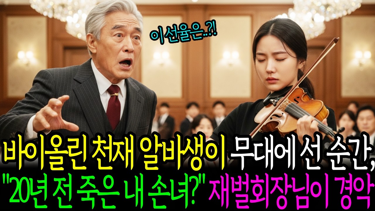 바이올린 천재 고아 알바생이 무대에 선 순간 재벌회장님이 경악하면서 소리치는데, 