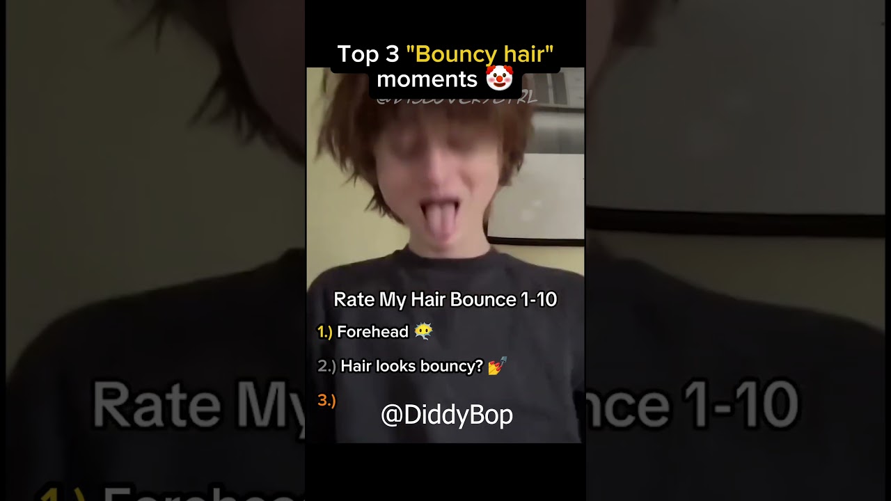 Top 3 Bouncy Hair moments #brainrot #funny #top3 #comedy #funnymemes #memes