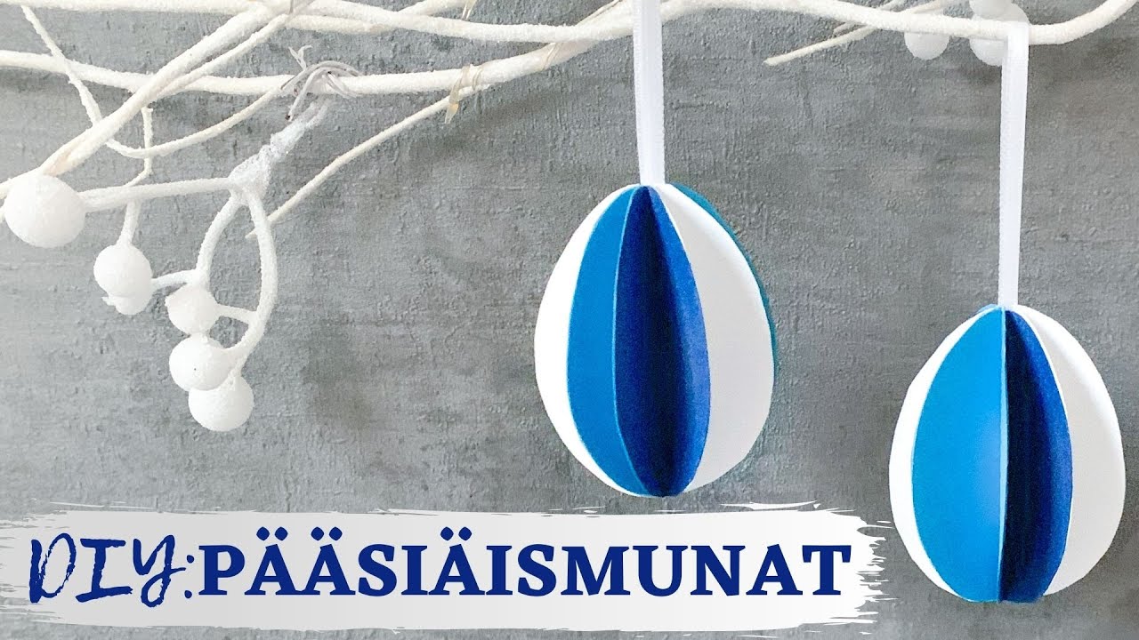 🐣 DIY – Pääsiäismuna | Askartele pääsiäiskoristeet paperista | PÄÄSIÄINEN 2021