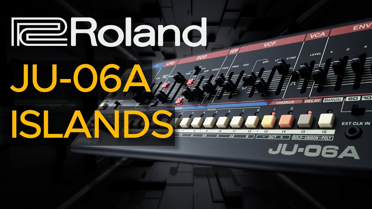 Roland JU-06A Sound Demo (no talking) with Presets for Ambient and Techno / Islands Sound Pack