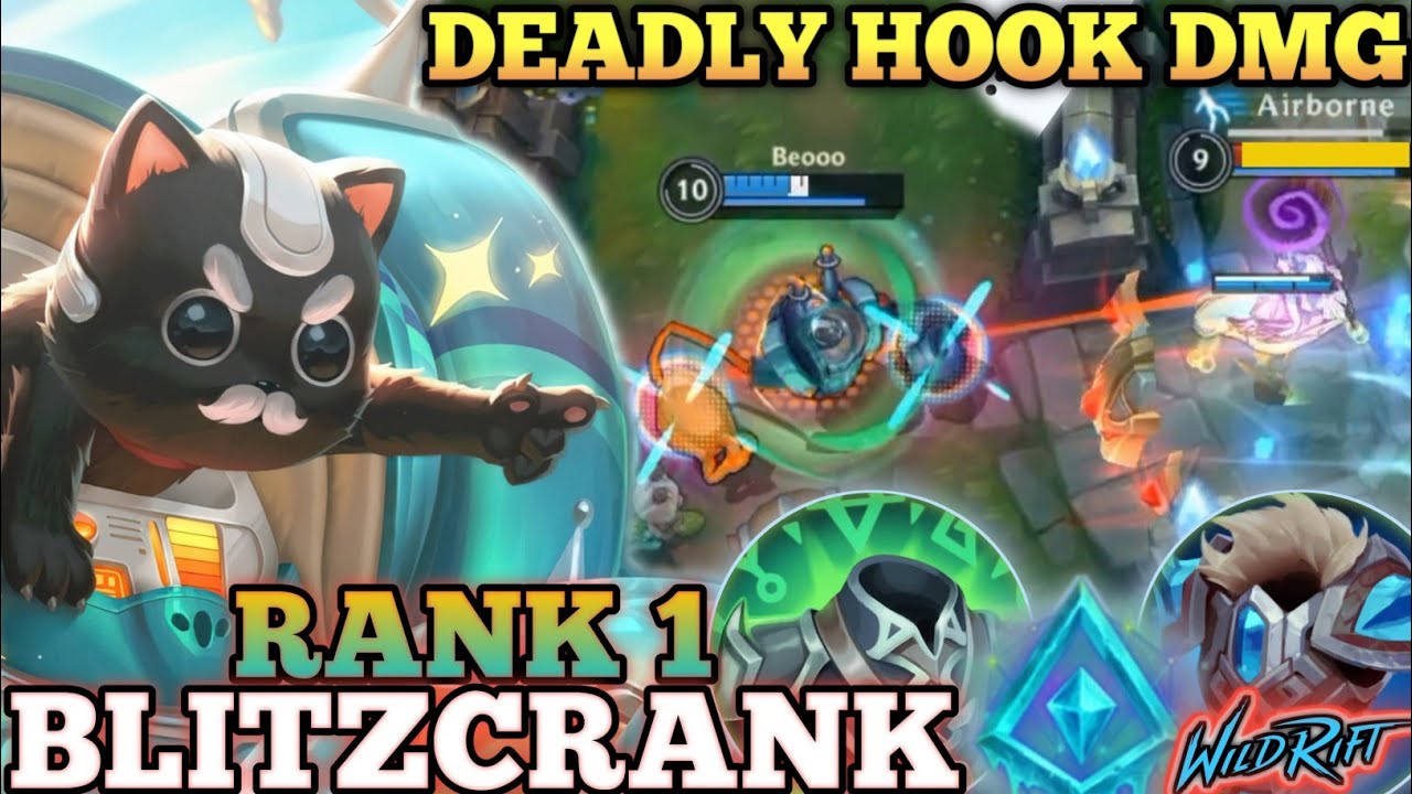 BLITZCRANK FLASH HOOK PREDICTED! ANNOYING TANK DAMAGE - TOP 1 GLOBAL BLITZCRANK BY Beooo - WILD RIFT