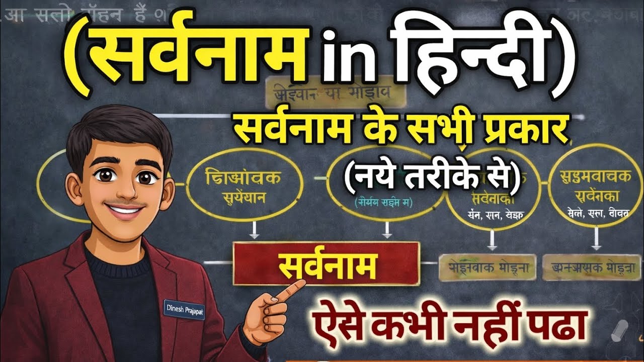 सर्वनाम के 6 प्रकार सिर्फ 3 मिनट में |100% याद रहने वाली ट्रिक 🔥