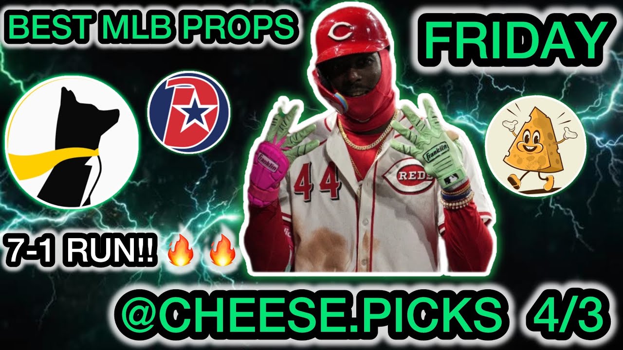 3-0 SWEEP! BEST MLB Player Props for Friday 4/3 - BEST MLB PLAYER PROPS TODAY!