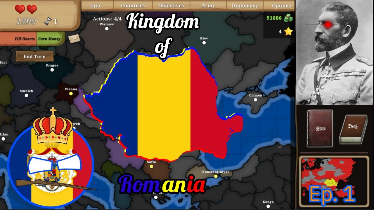 Countryball: Europe 1890- Kingdom of Romania experience: Ep.1