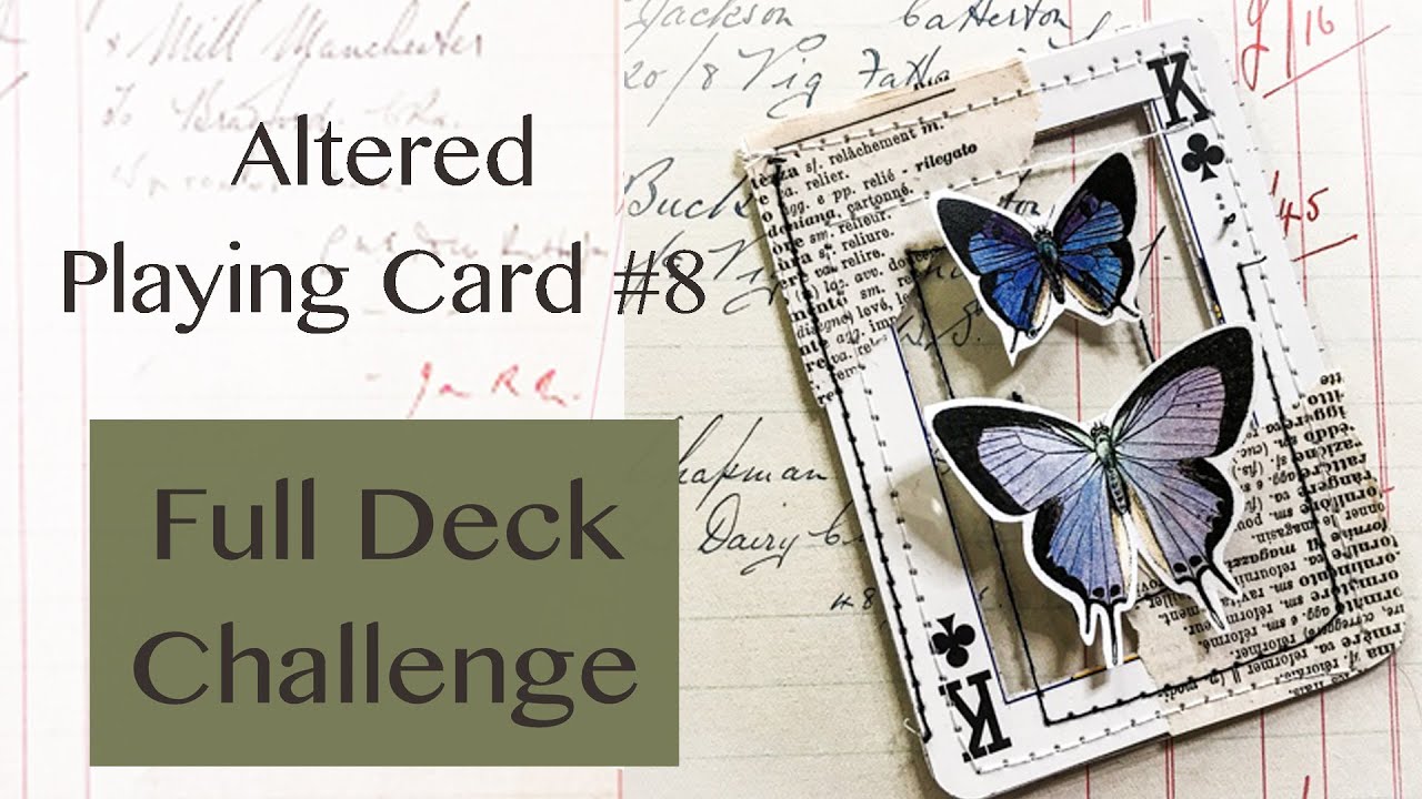Full Deck Challenge | Altered playing card #8 DIY | Playing cards 