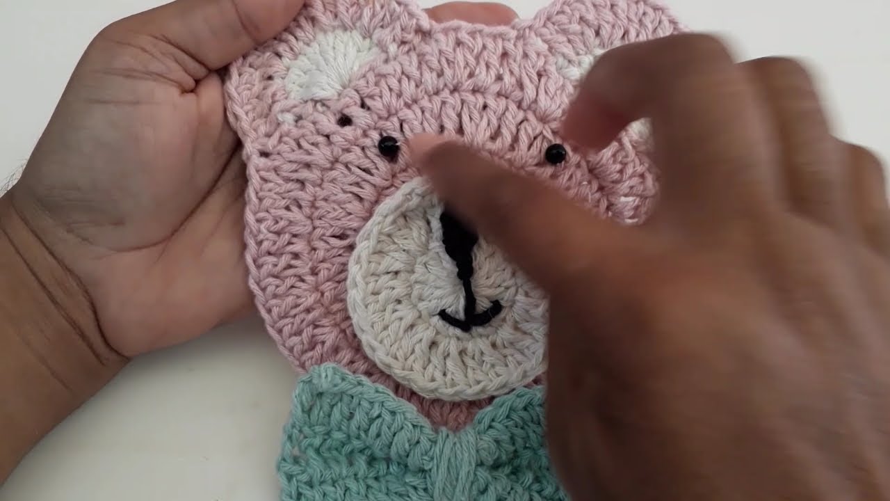 Ursinho de croche para aplicação. Passo a passo